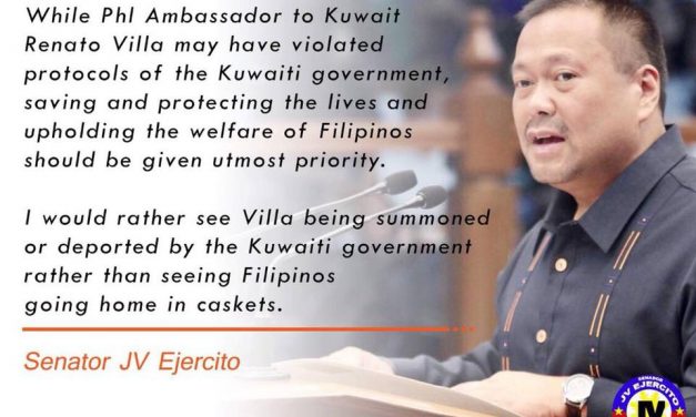 Senator JV On OFW in Kuwait Issue