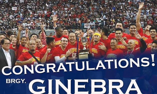 Congratulations Brgy. Ginebra for winning the 2018 PBA Commissioner’s Cup!